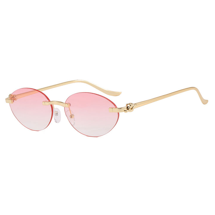 Women's elegant oval sunglasses with golden accents Stornfield