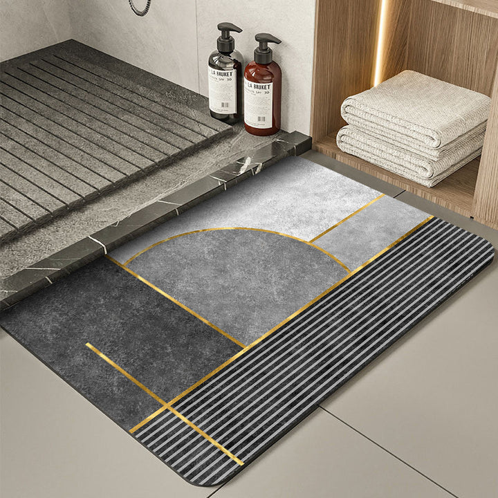 Modern Geometric Bath Mat Stornfield