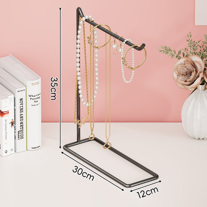 Metal T-Bar Jewelry Display Stand Pair