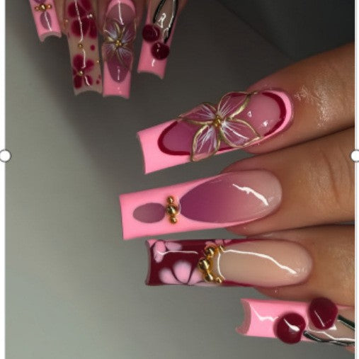 Decorative Floral Press-On Nails Stornfield 1787369057