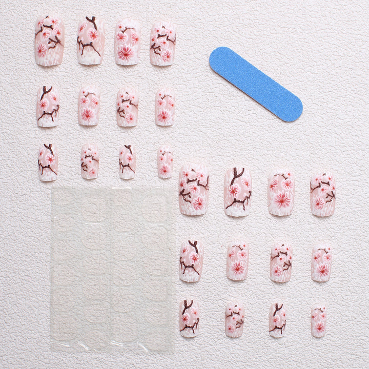 Floral Embellished Press-On Nail Art Stornfield