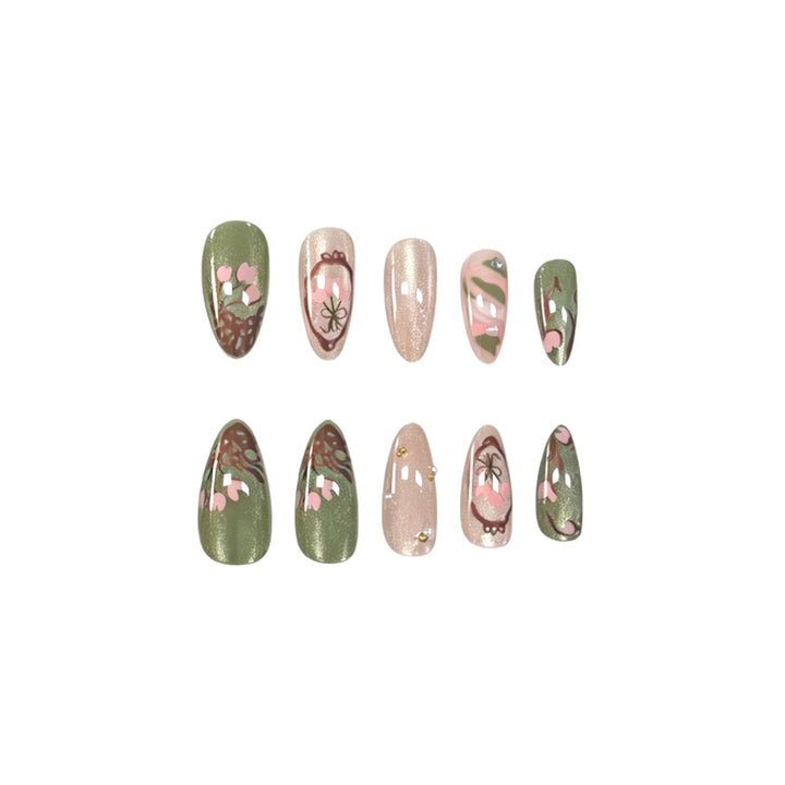 Artistic Floral Press-On Nail Enhancements Stornfield 1789915404