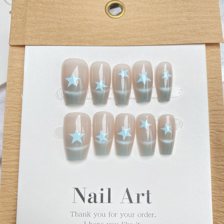 Star-Designed Press-On Nail Set