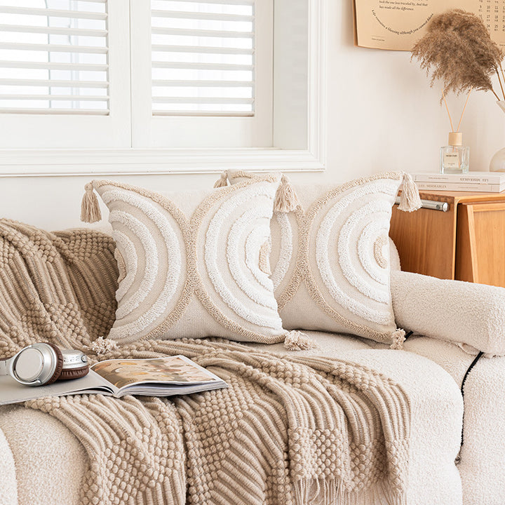 Texture Circular Accent Pillow