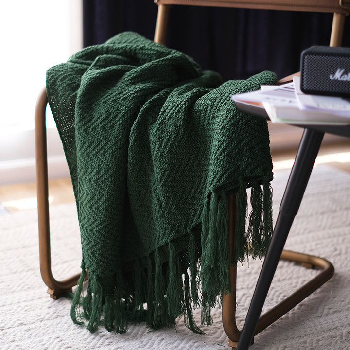 Cozy Knitted Throw Blanket