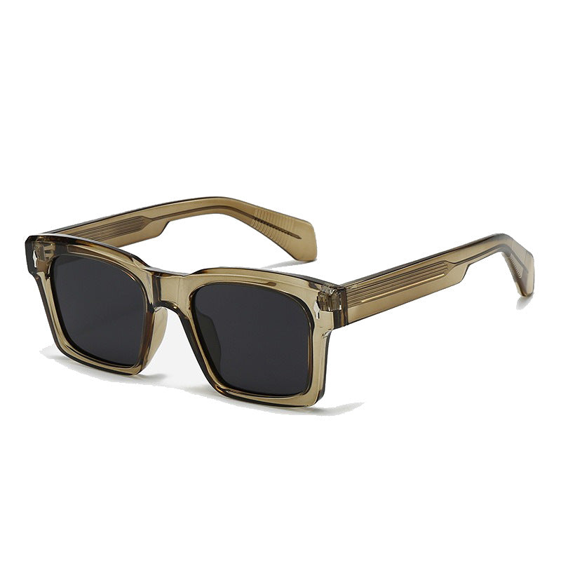 Women's Fashion Square Sunglasses with Trendy Transparent Frame Stornfield