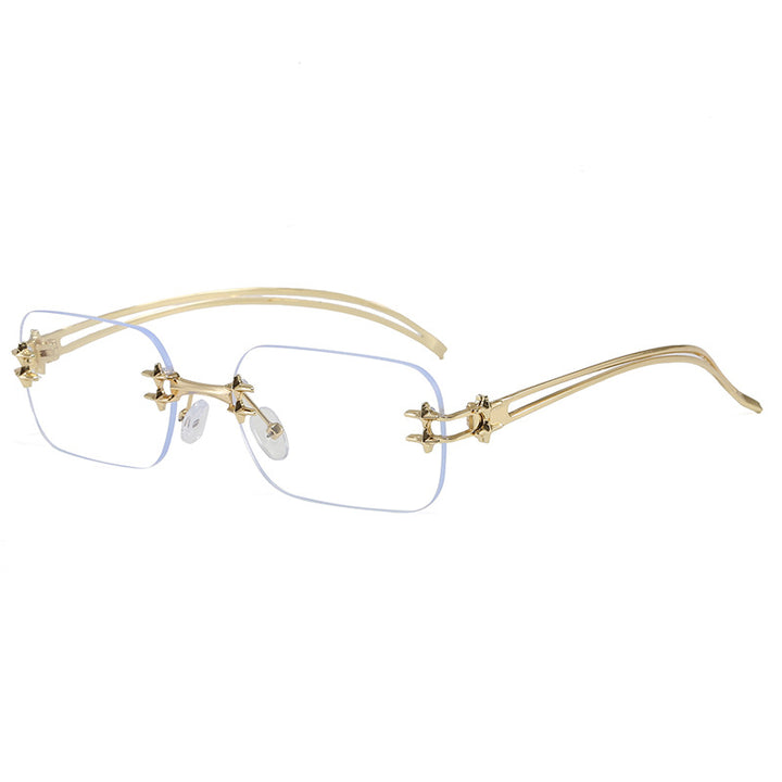 Fashionable metal sunglasses with rectangular frame Stornfield