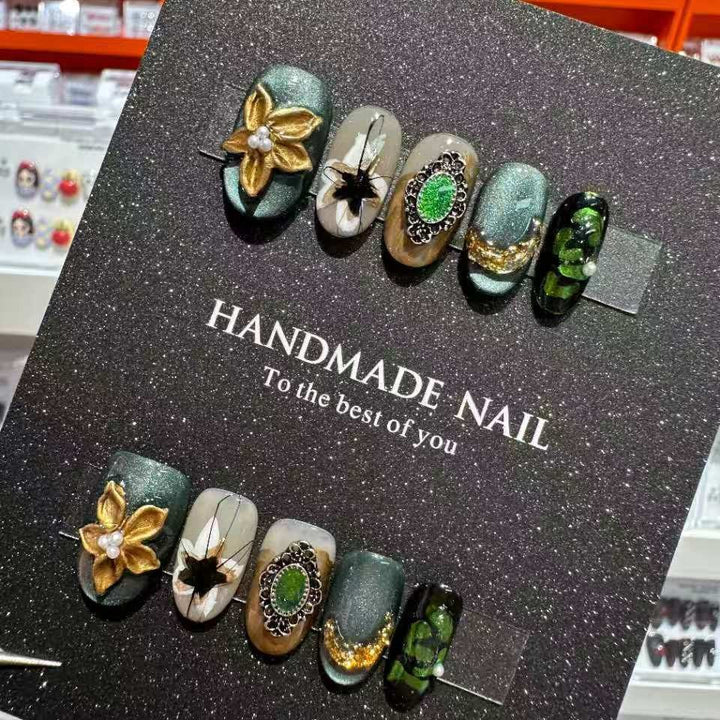Handmade Glamorous Press-On Nail Art Set