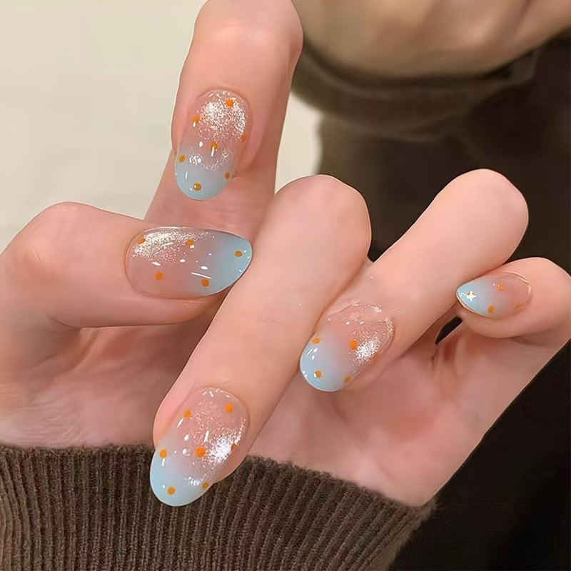Decorative Press-On Nail Art with Ombre Design Stornfield