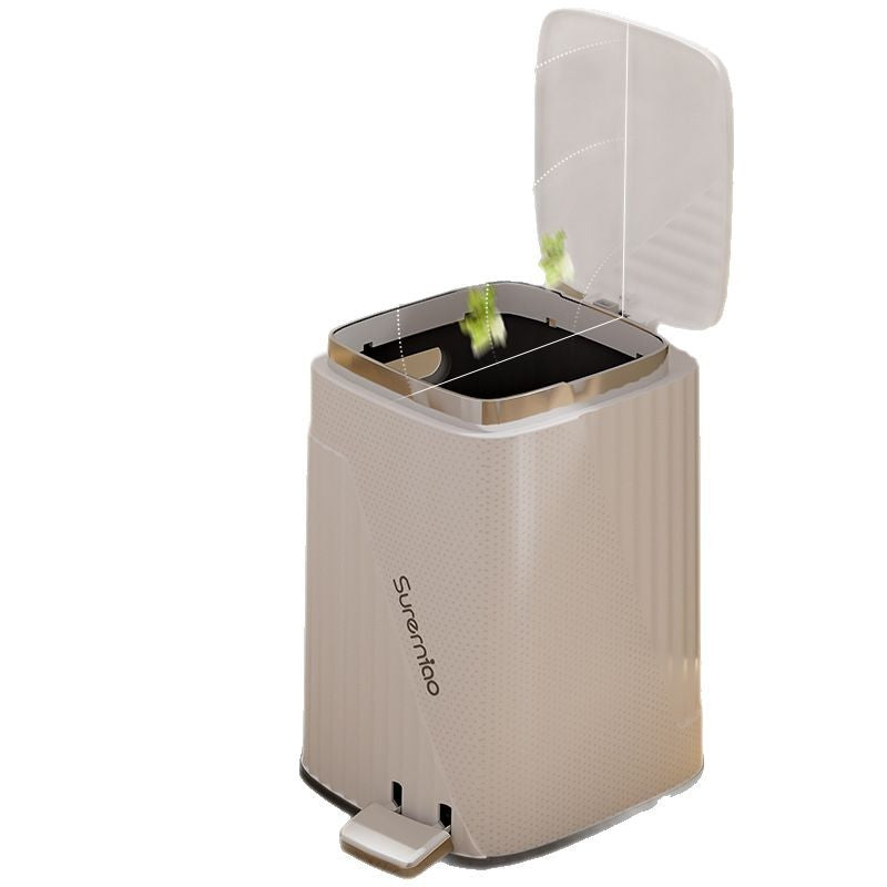 Women's modern and elegant trash can with foot pedal and silent lid Stornfield