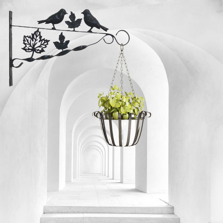 Decorative Bird and Leaf Wall Hook Rack