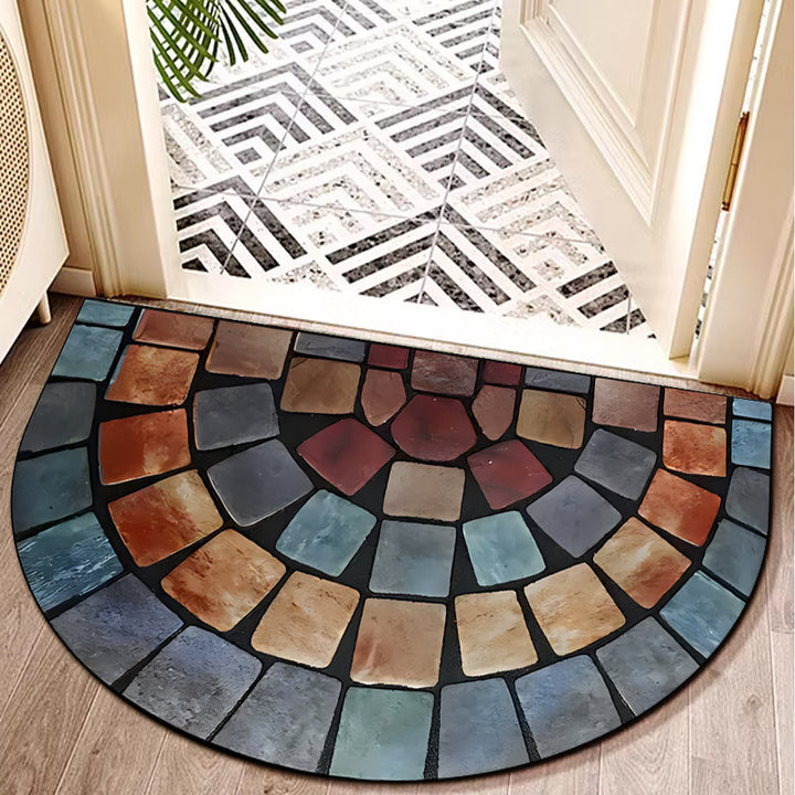 Circular Decorative Natural Stone Mat