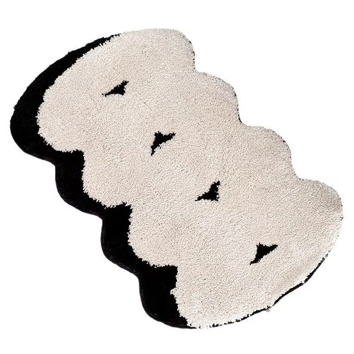 Plush Sculpted Cloud-Contour Microfiber Non-Slip Bath & Entry Rug