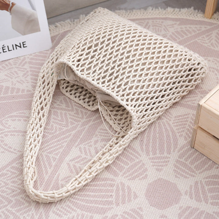 Handcrafted mesh bag made of natural material Stornfield