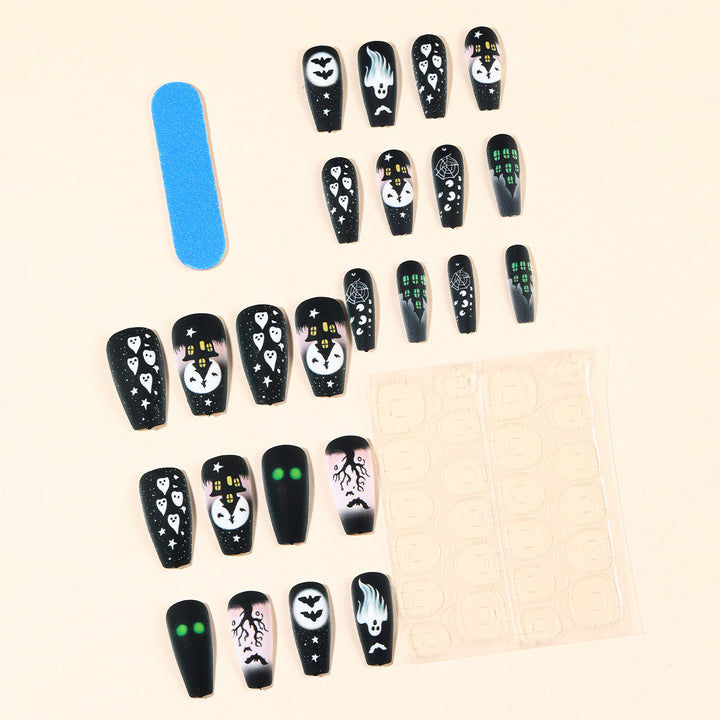 Spooky Gothic-Themed Nail Art Extensions Stornfield