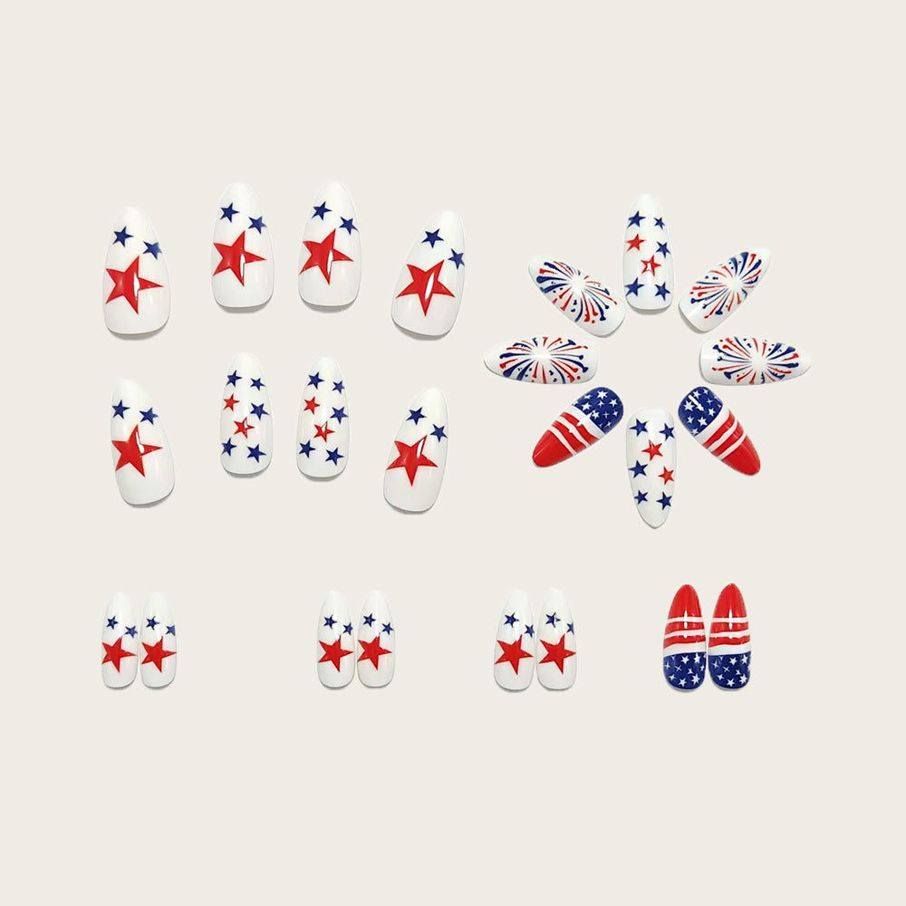 Art nails with patriotic designs Stornfield