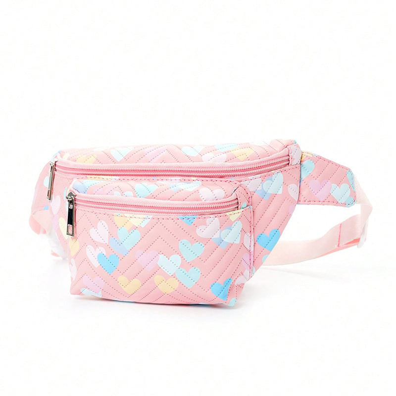 Waist bag with heart-shaped design and multiple compartments Stornfield