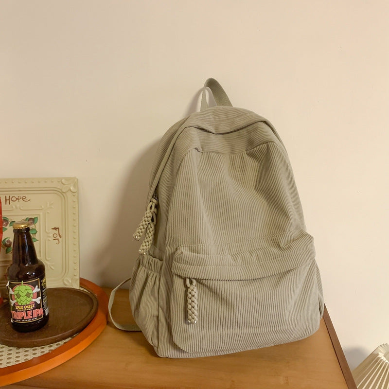 Cord Backpack with Versatile Compartments and Ergonomic Design Stornfield