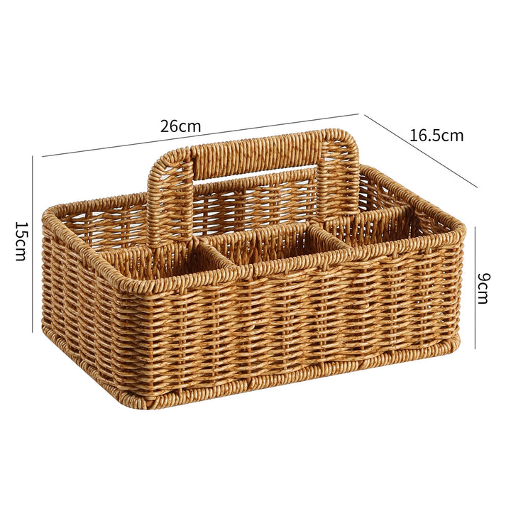 Unisex storage basket with compartments and practical carrying handle Stornfield