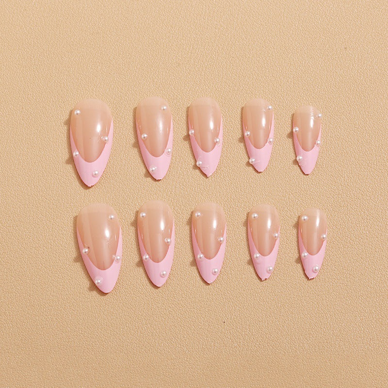 Acrylic nail set with glamorous 3D decorations and elegant design Stornfield