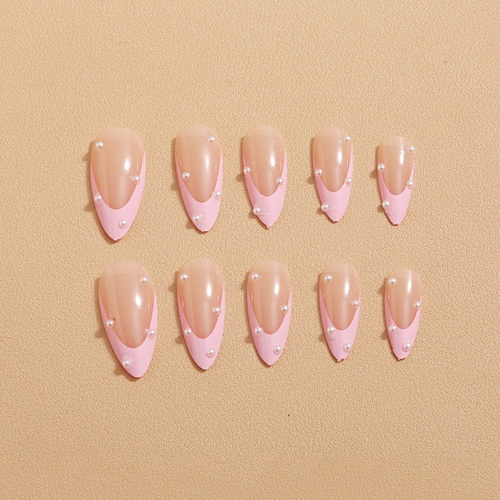 Acrylic nail set with glamorous 3D decorations and elegant design Stornfield