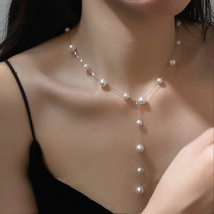 Pearl Drop Lariat Necklace Stornfield