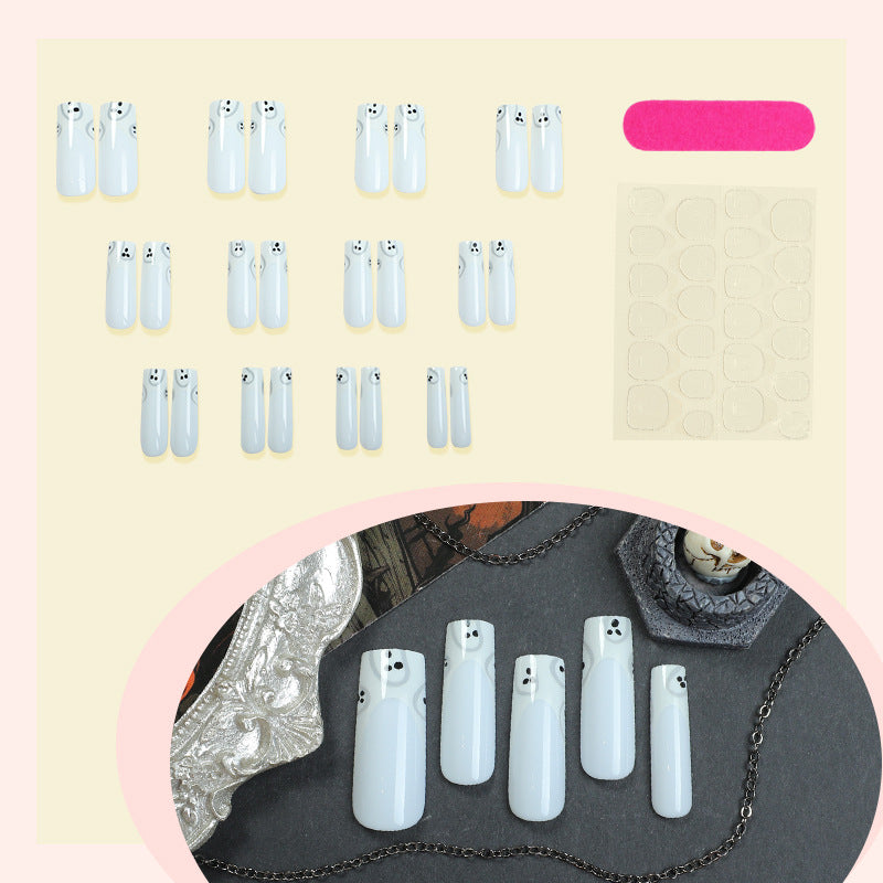 Nail art set with creepy ghost design Stornfield