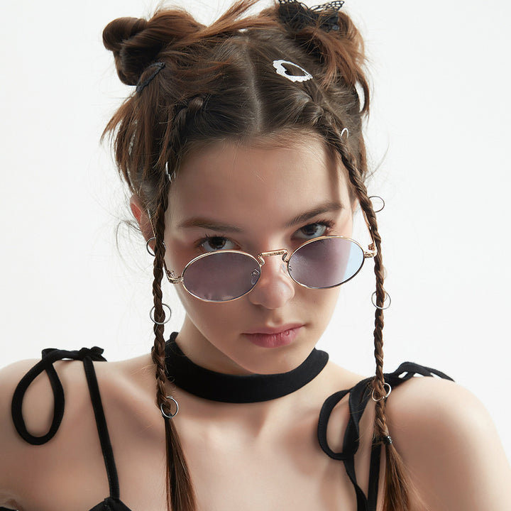 Ladies round fashionable sunglasses Stornfield
