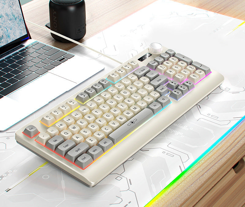 Retro RGB Mechanical Keyboard and Optical Gaming Mouse Set Stornfield