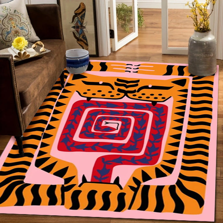 Artistic Tiger-Inspired Area Rug