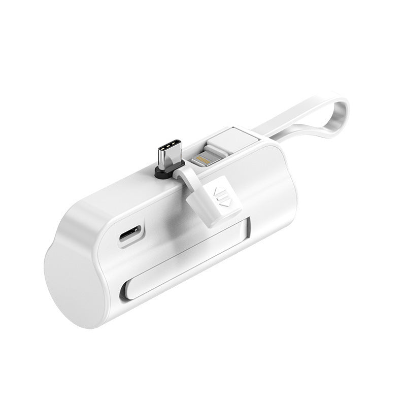 Portable charger with integrated charging cable and ergonomic design Stornfield
