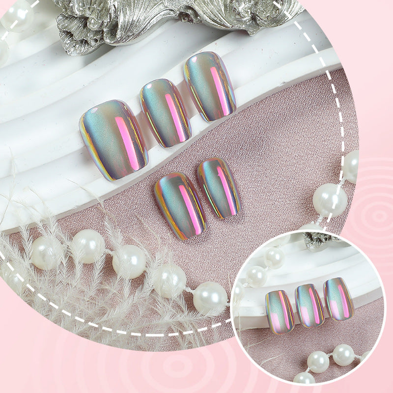 Glossy Multicolor Press-On Nail Set