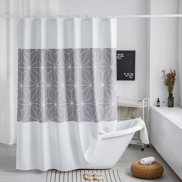 Modern Geometric Pattern Shower Curtain Stornfield