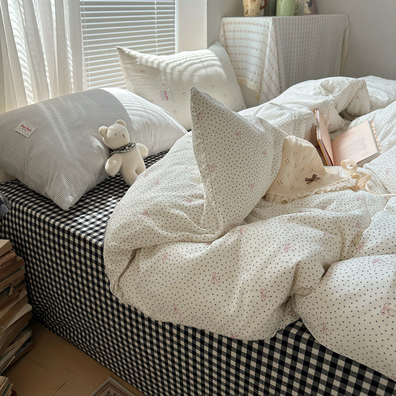 Floral Cotton Sateen Duvet Cover and Pillowcase Bedding Set