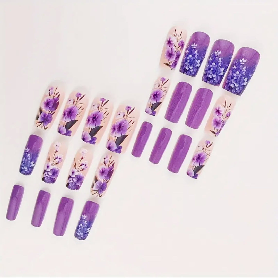 Artificial Nail Set with Floral 3D Designs Stornfield