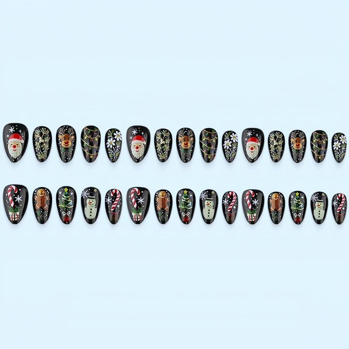Artificial Nail Set with Christmas Motifs Stornfield