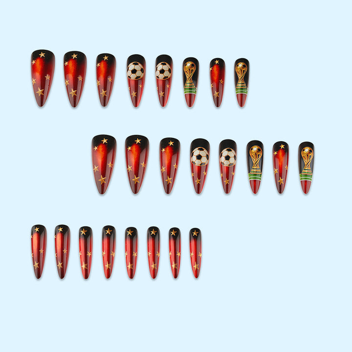 Artifical nails in football World Cup design Stornfield