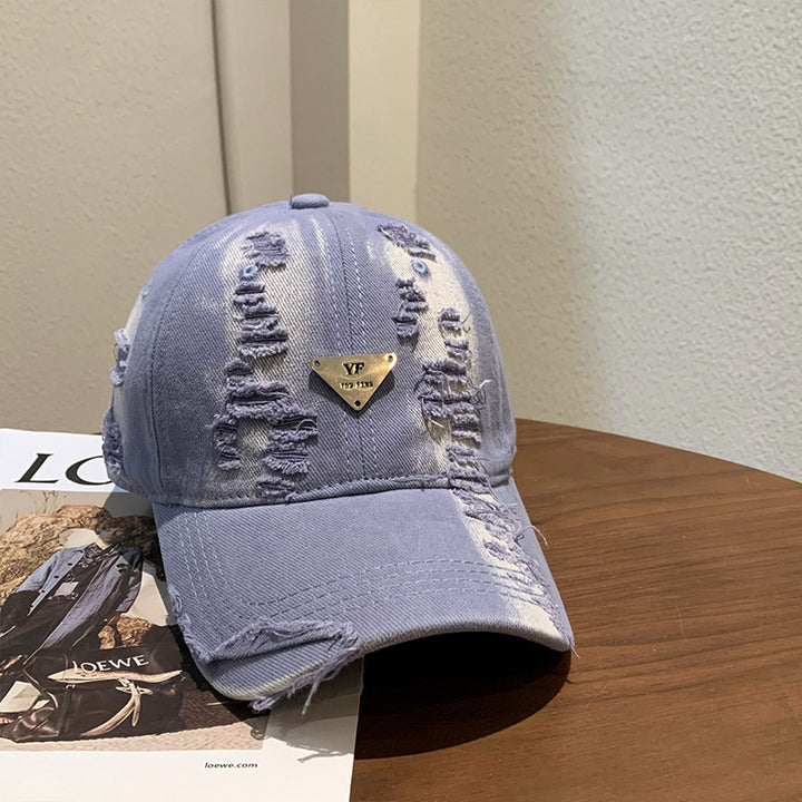 Women's Distressed Denim Baseball Cap Stornfield 1784084082