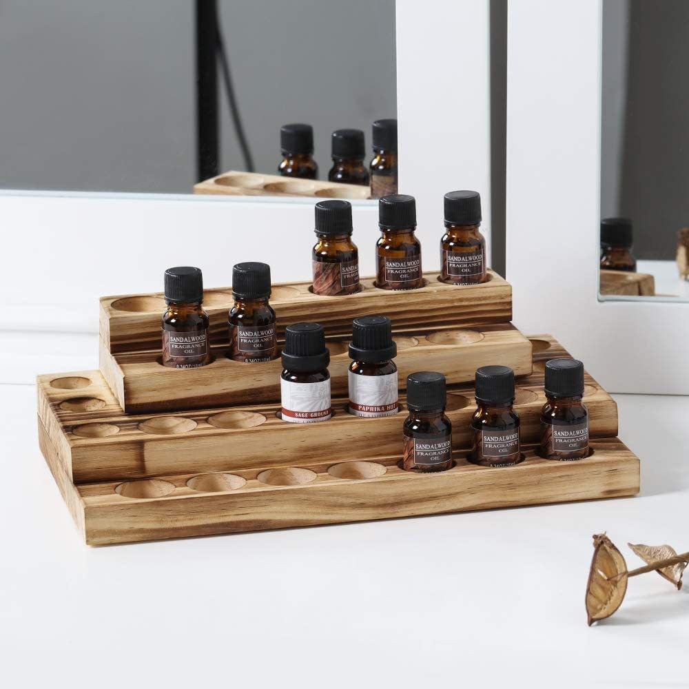 Wood stand for bottles and kitchen utensils Stornfield