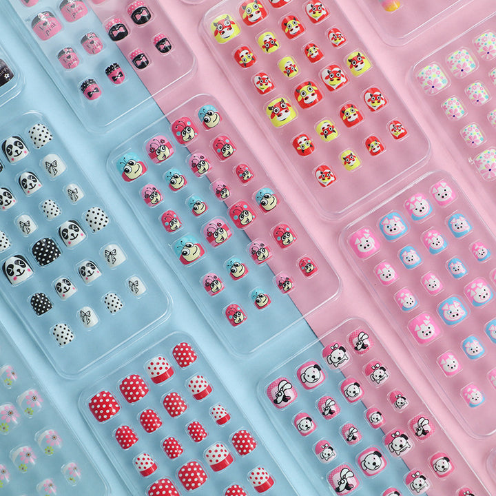 Playful Cartoon Animal Press-On Nail Set Stornfield