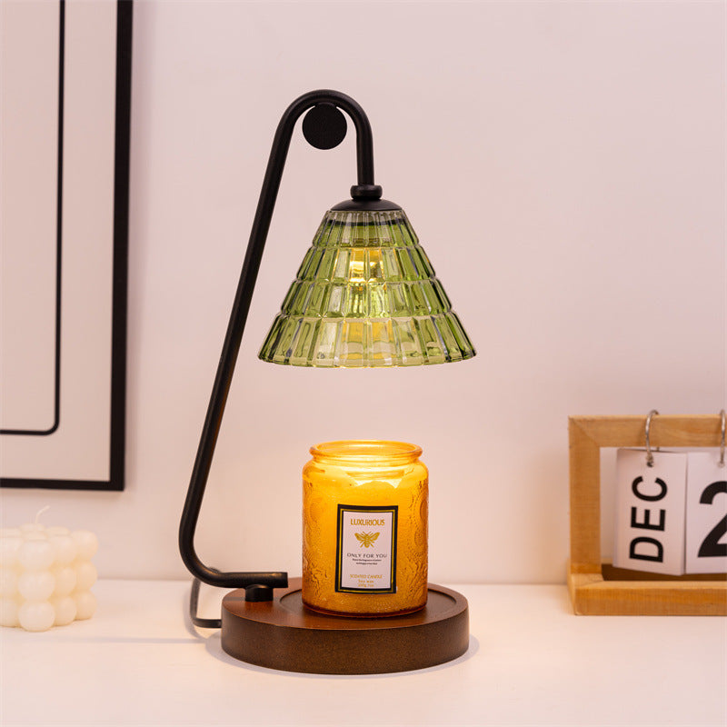 Industrial-Style Glass Table Lamp