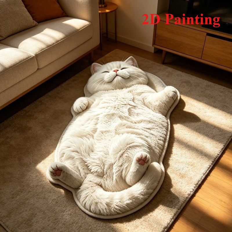 Cat-shaped Decorative Rug