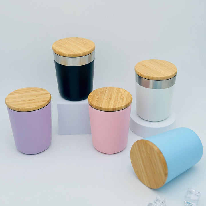 Ladies elegant sustainable insulated cup with bamboo lid Stornfield