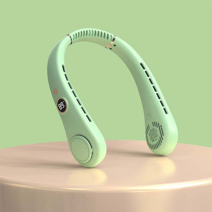 Women's Portable Neck Fan with Temperature Display Stornfield