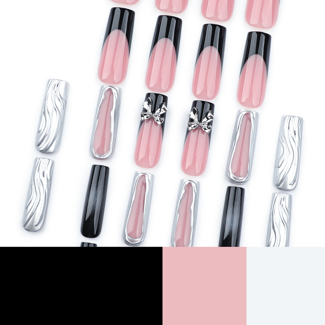 Artistic Nail Extensions with Metallic Design Stornfield