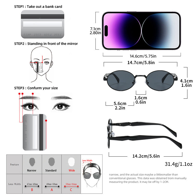 Fashionable Sunglasses In Elegant Oval Design Stornfield 1787127969