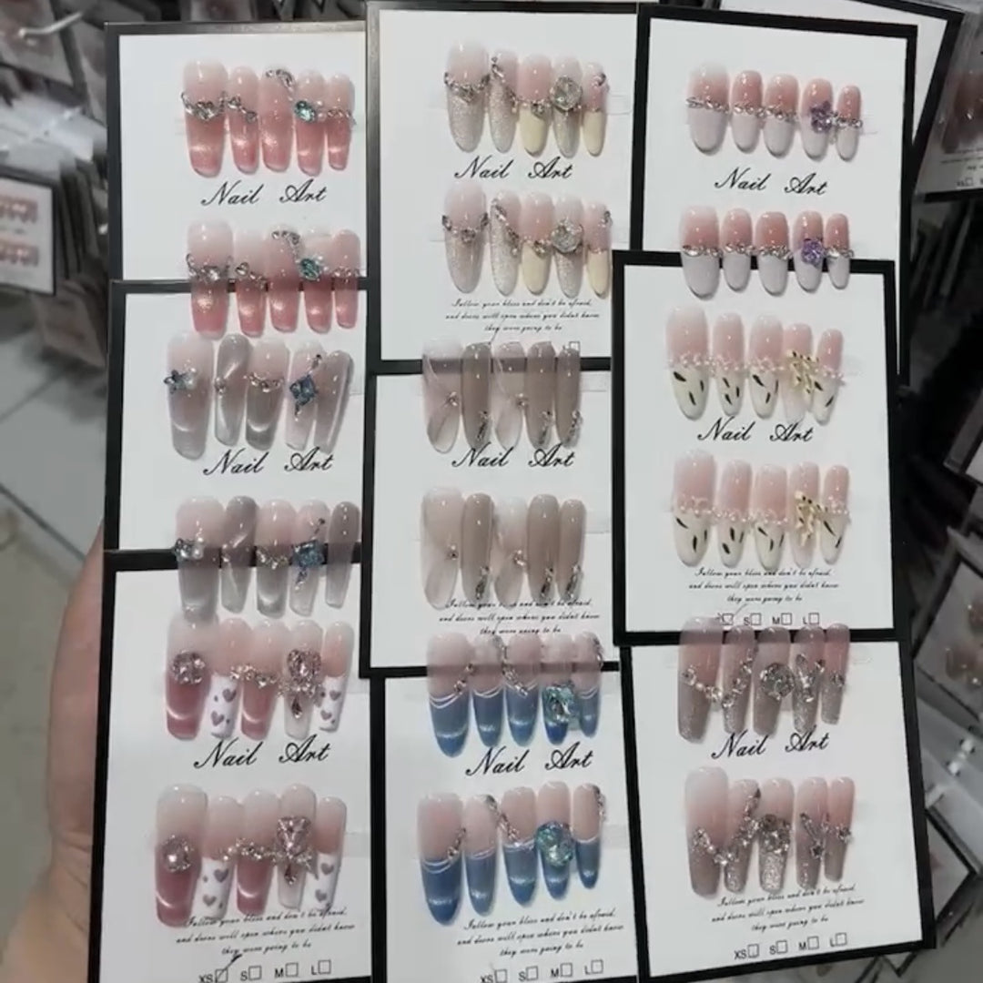 Decorative Press-On Nail Art Collection