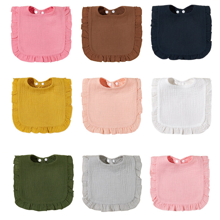 Soft Ruffled Muslin Baby Bib Stornfield