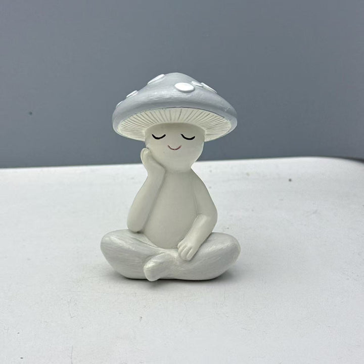 Decorative figure of a meditating mushroom Stornfield