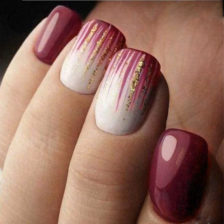 Elegant Glossy Nail Art Press-On Extensions Stornfield